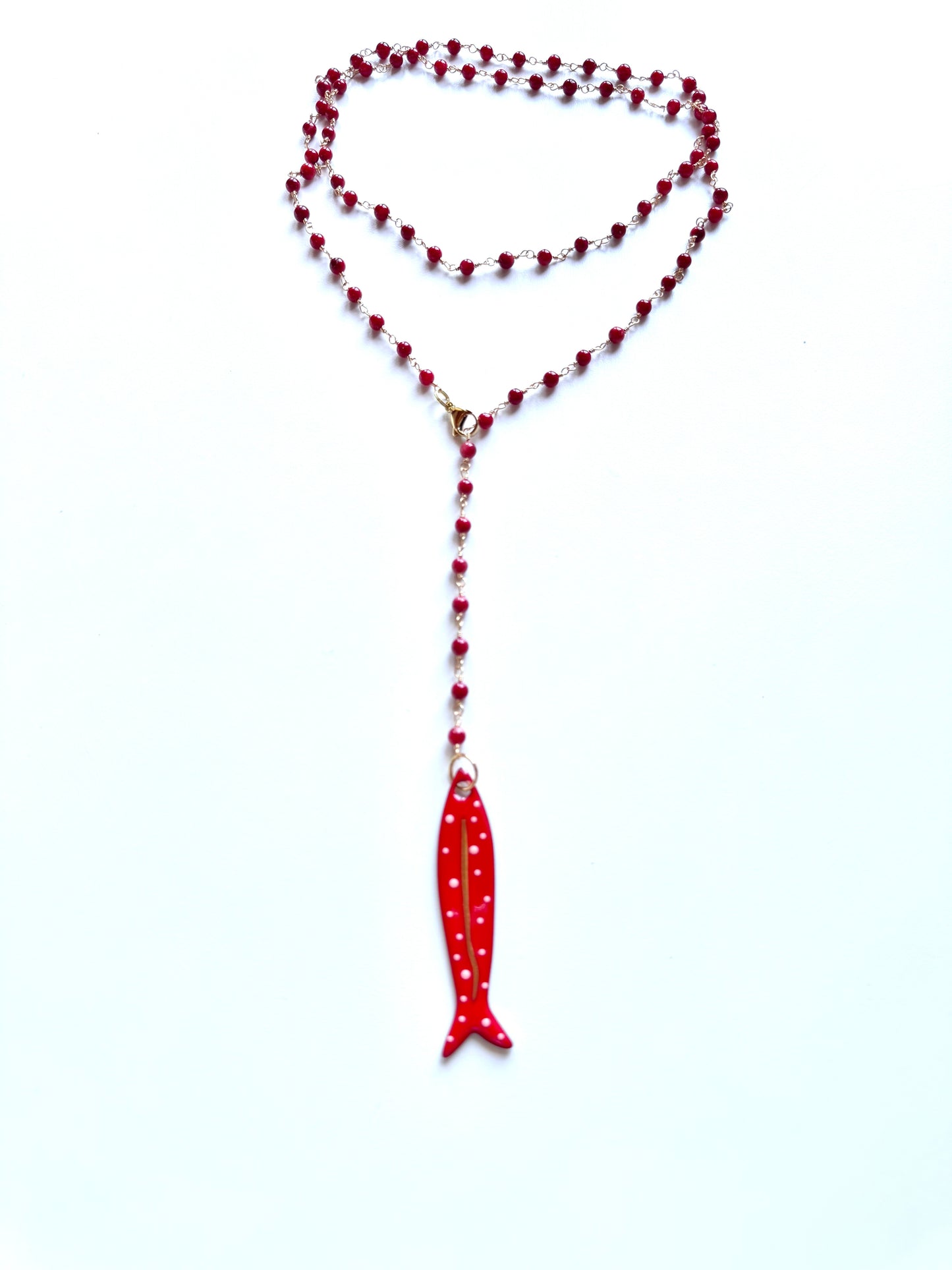 Collana a Rosario Rossa