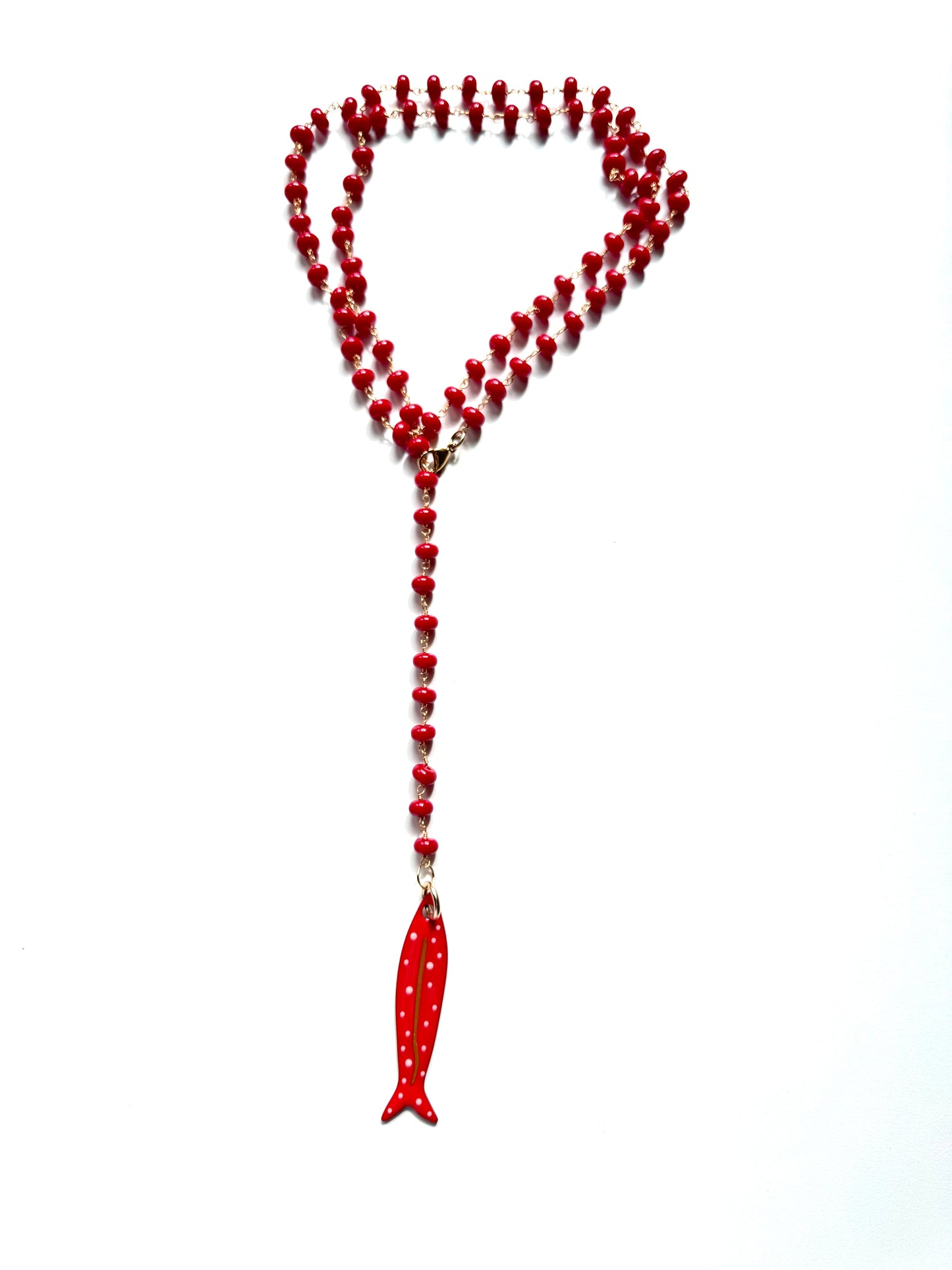 Collana a Rosario Rossa
