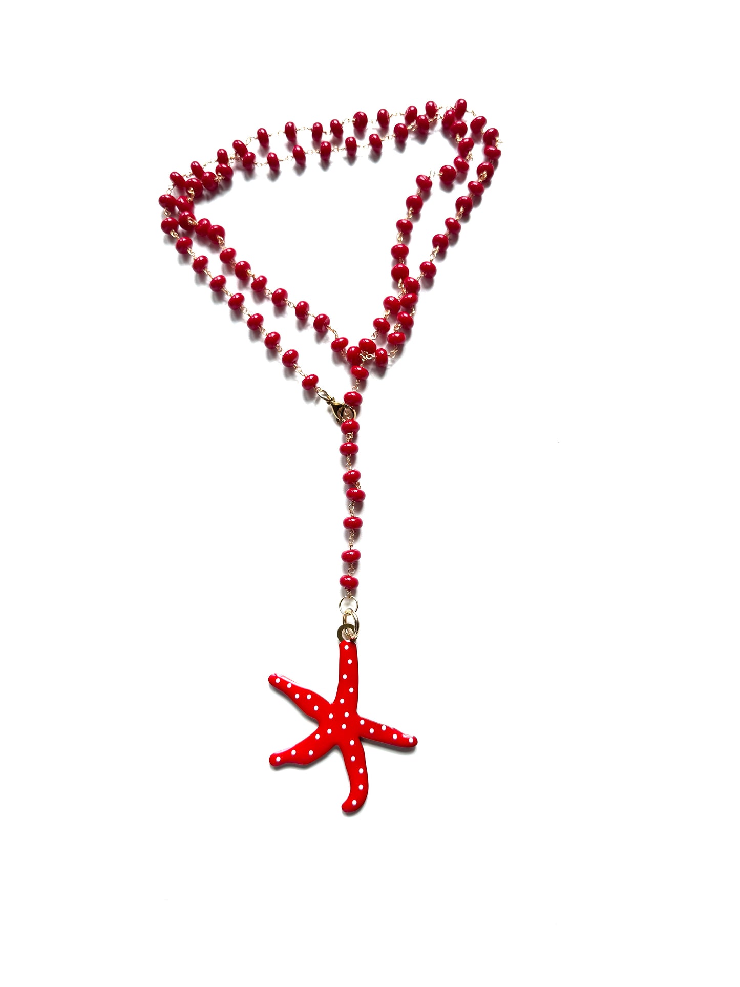 Collana a Rosario Rossa