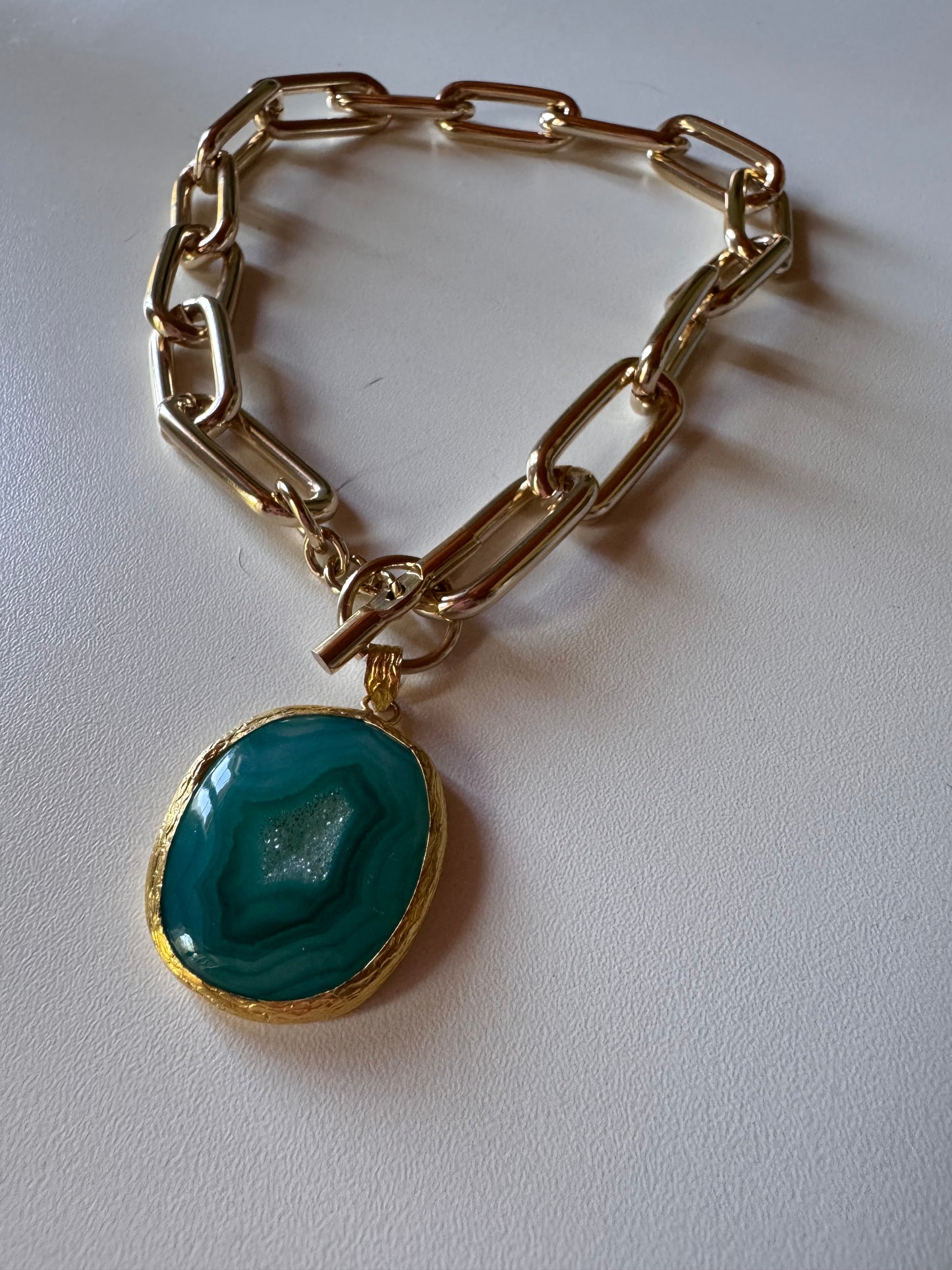 Collana catena e Agata