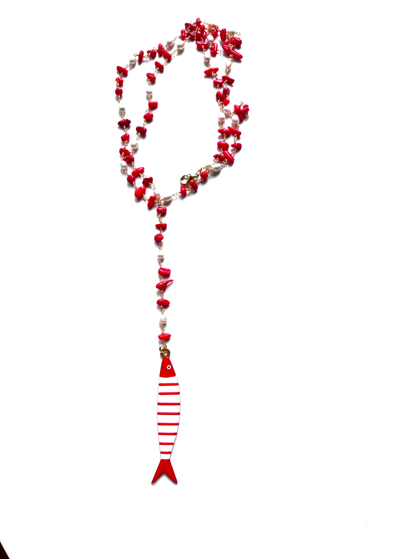 Collana a Rosario Rossa