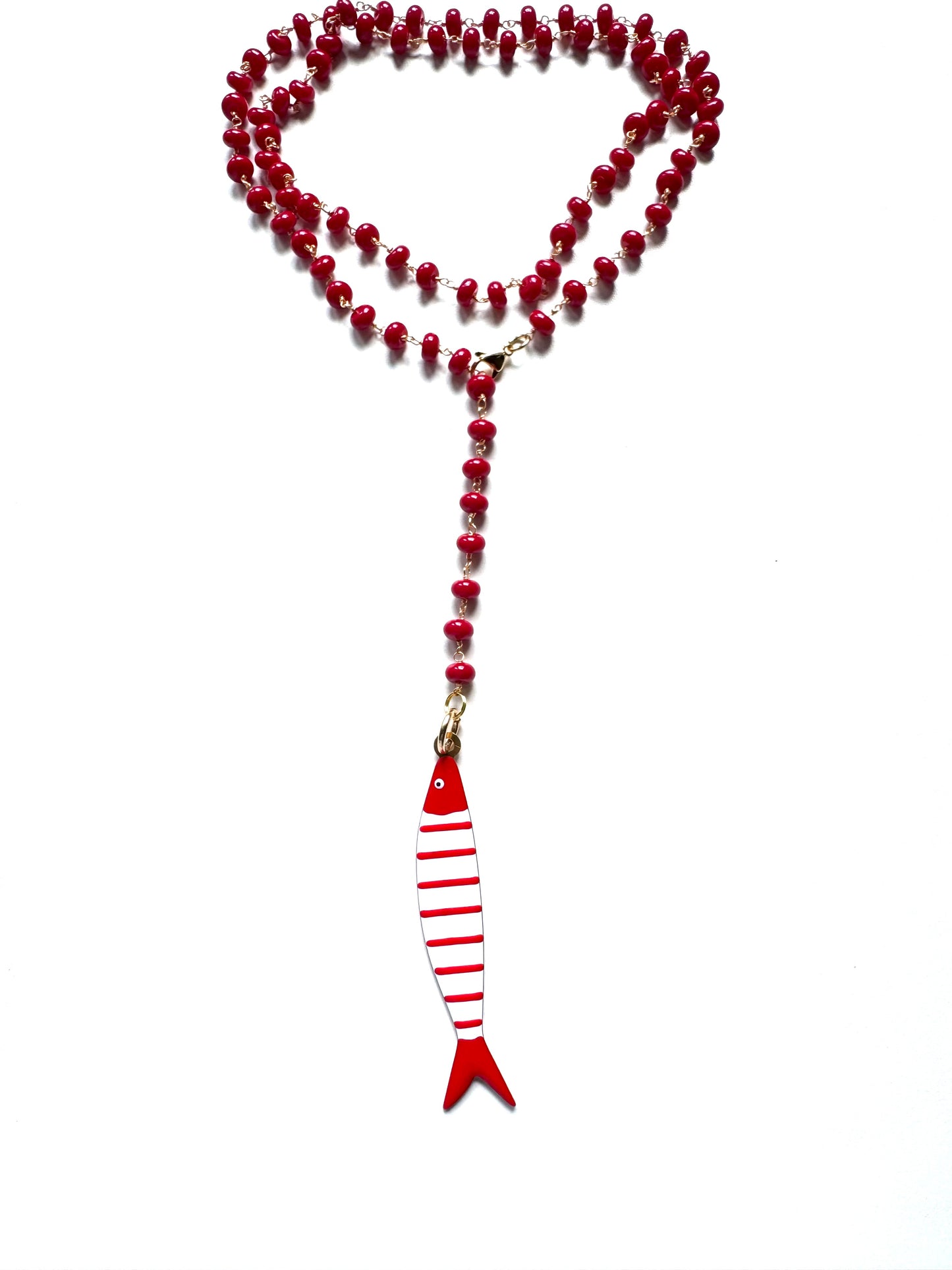 Collana a Rosario Rossa
