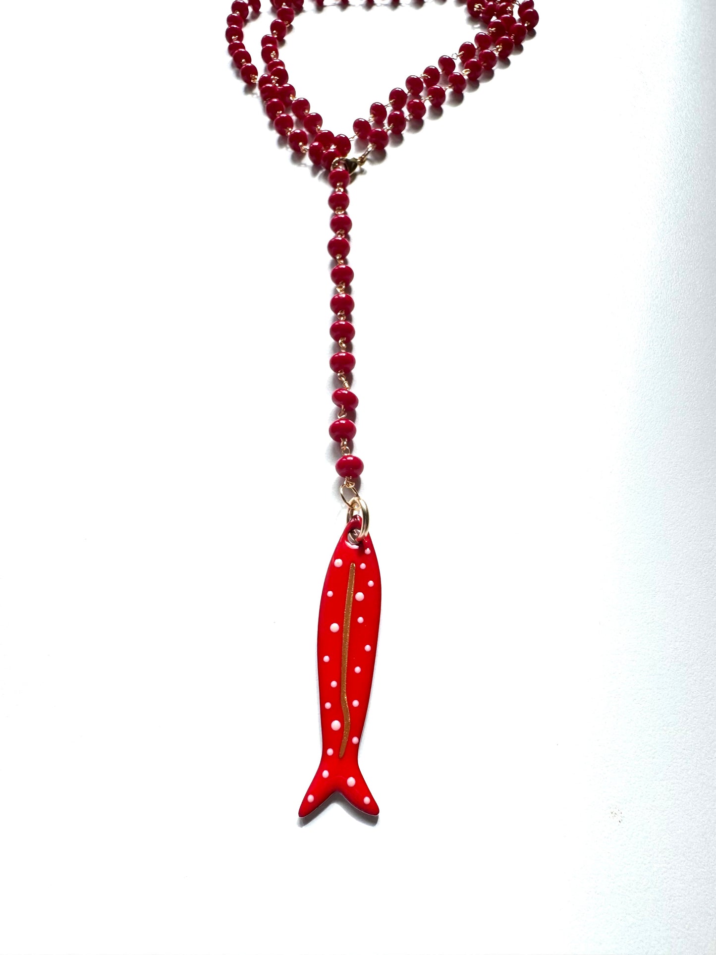 Collana a Rosario Rossa