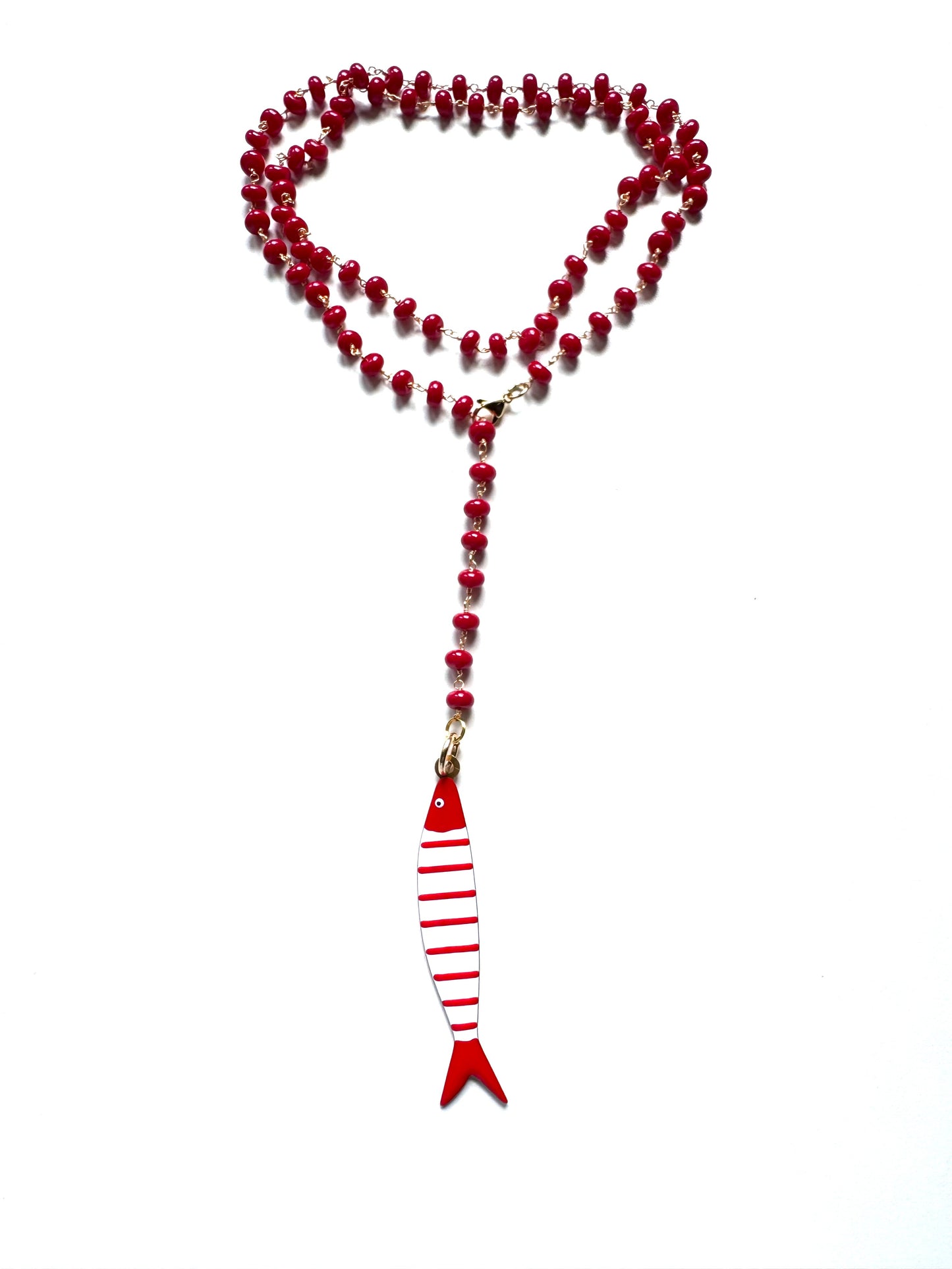 Collana a Rosario Rossa