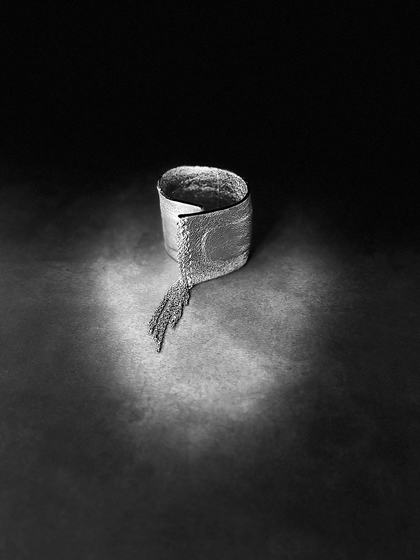 Bracciale in pelle con Frange acciaio oro o argento