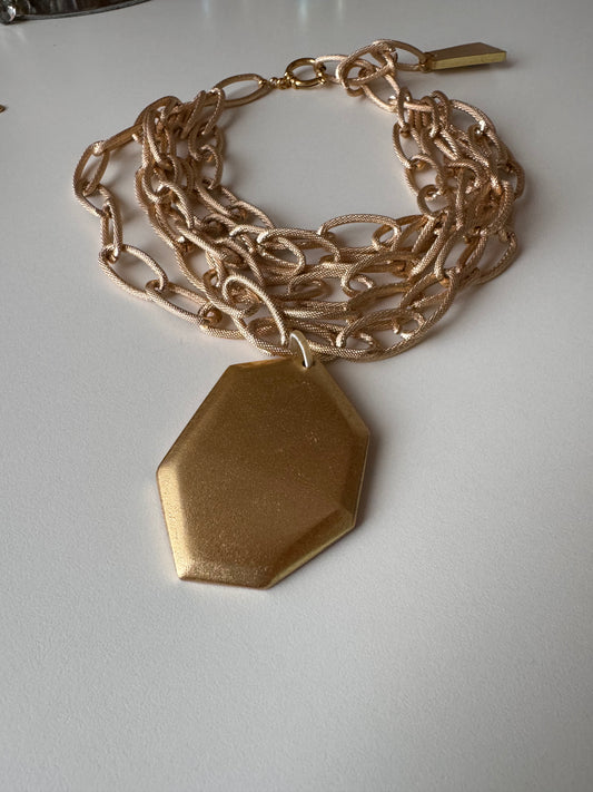 Collana Eptagon catena alluminio