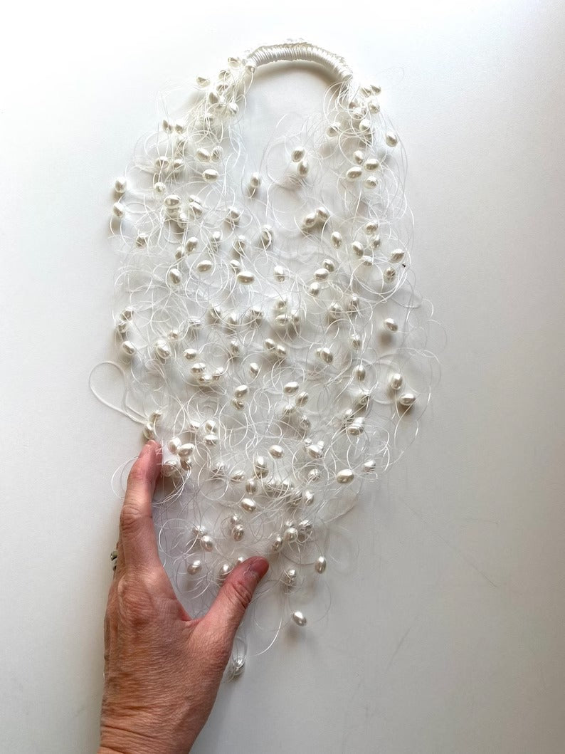 collana nuvola perle bianche