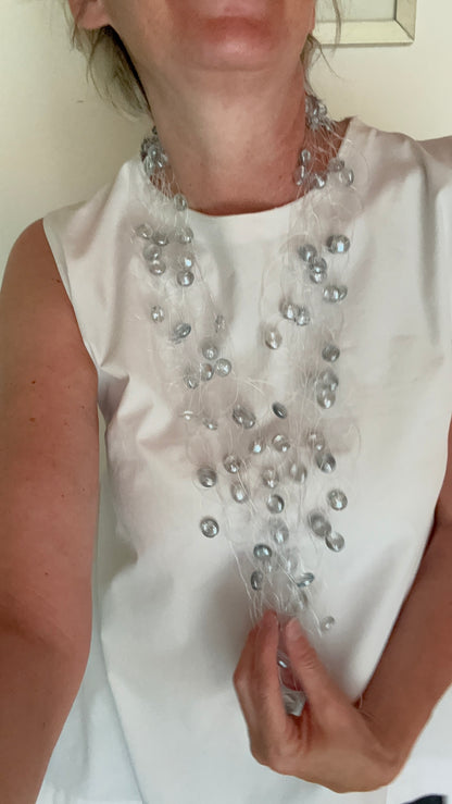 Collana Nube maxi cristalli lisci