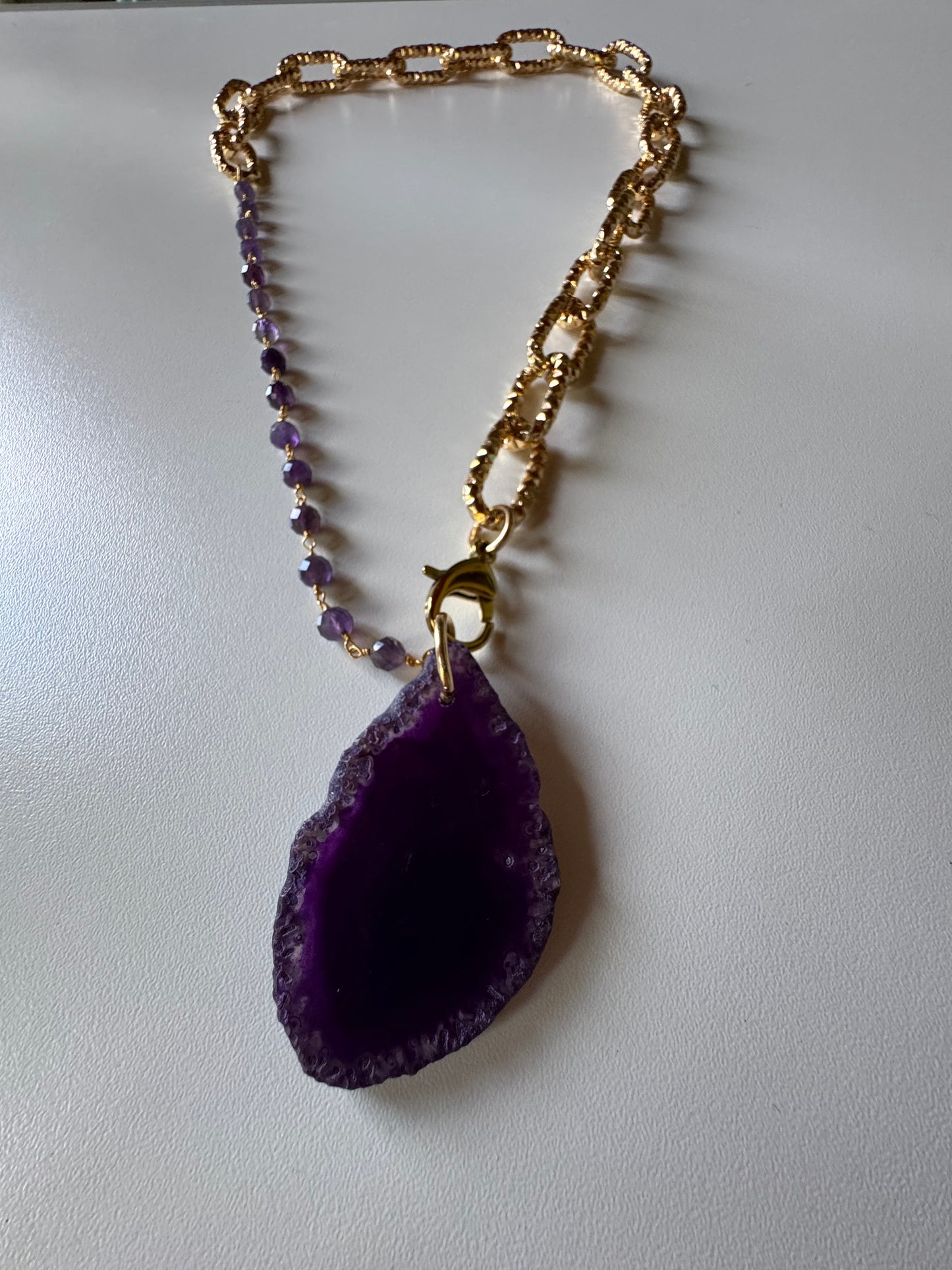 Collana catena e Agata