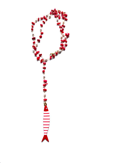 Collana a Rosario Rossa