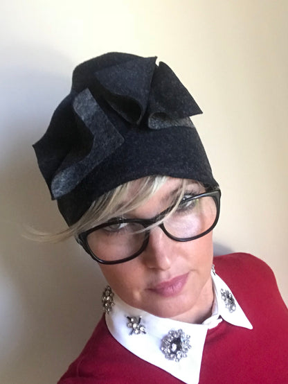 Cappello Origami in lana cotta