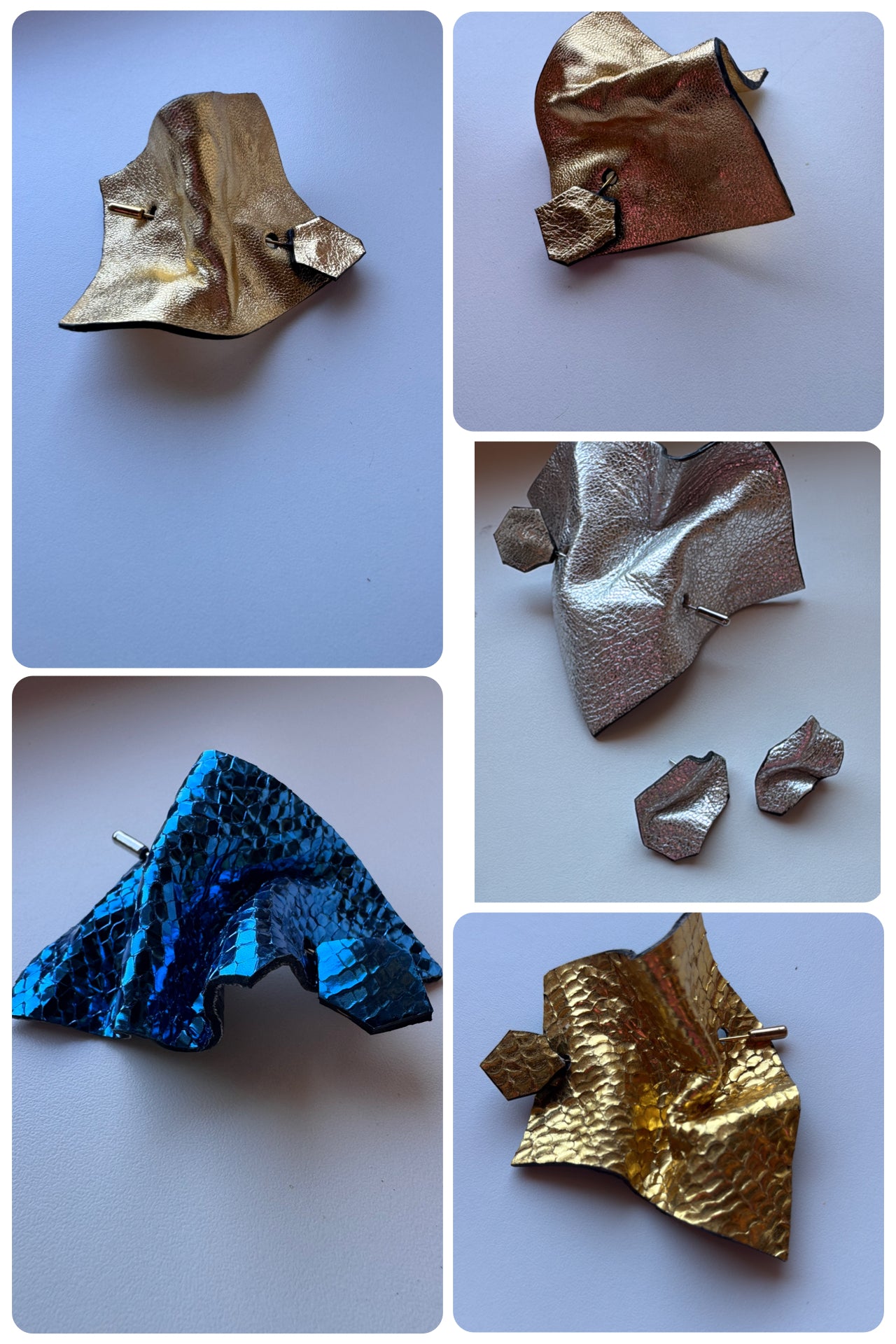 Orecchini materici sculture da indossare