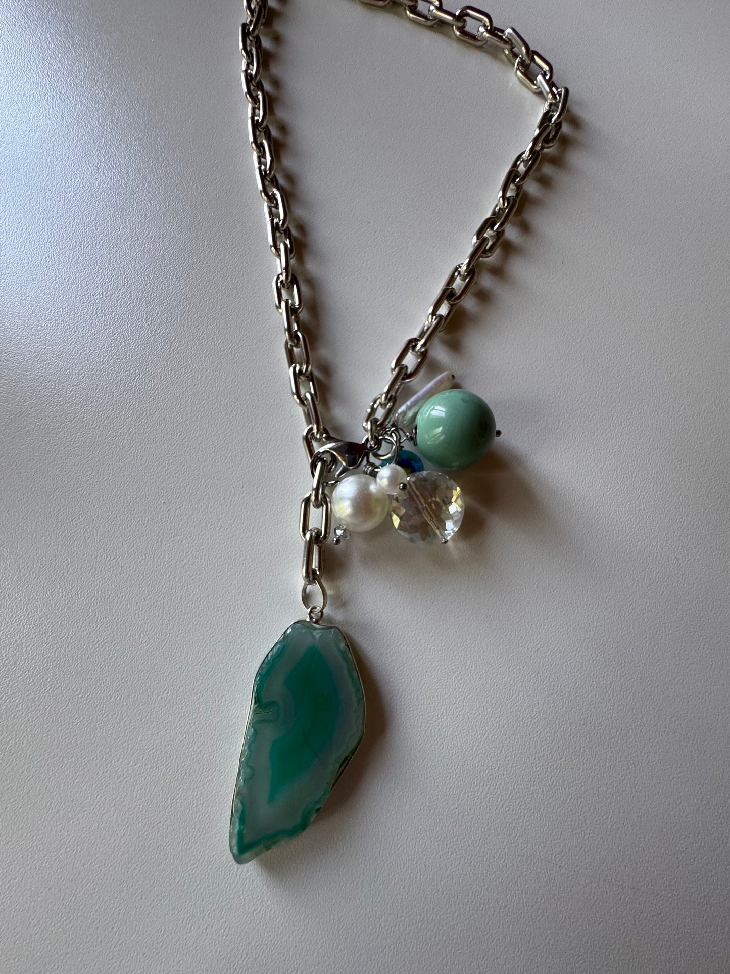 Collana catena e Agata