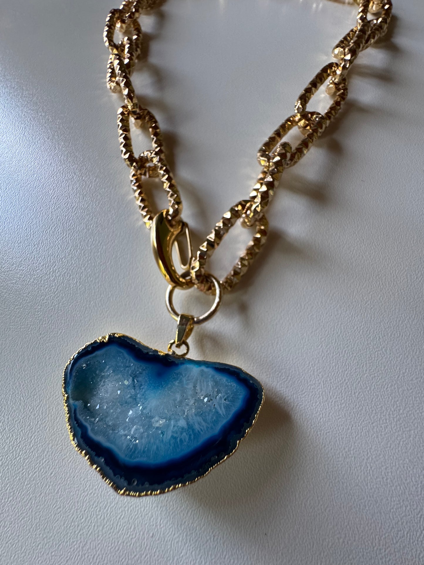 Collana catena e Agata