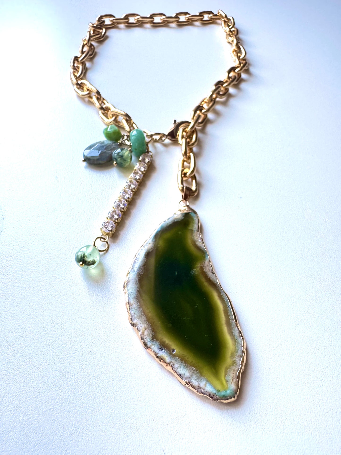 Collana catena e Agata
