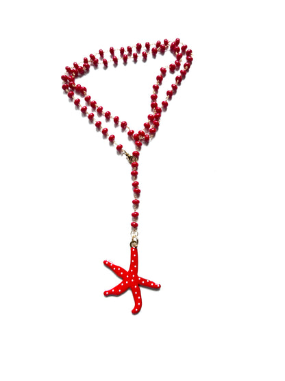 Collana a Rosario Rossa