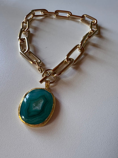 Collana catena e Agata