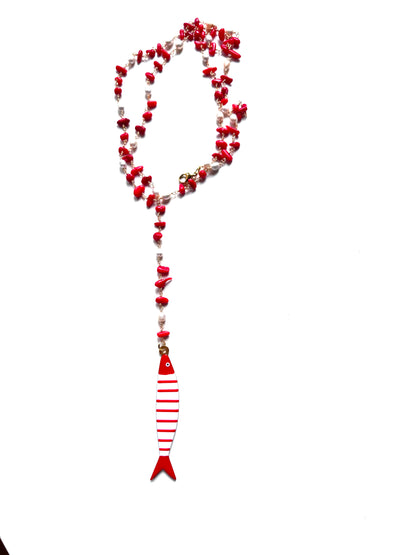 Collana a Rosario Rossa