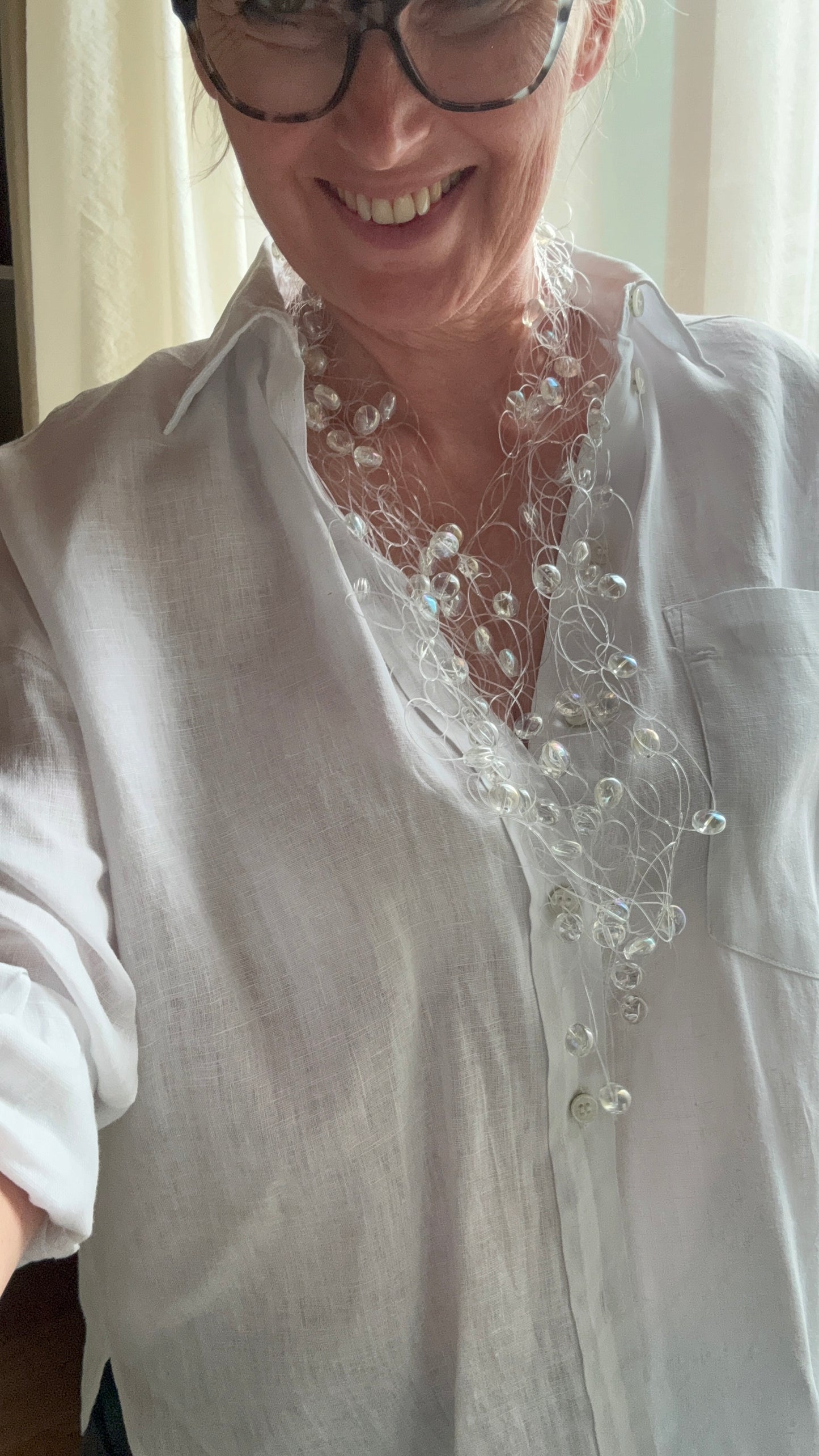 Collana Nube maxi cristalli lisci