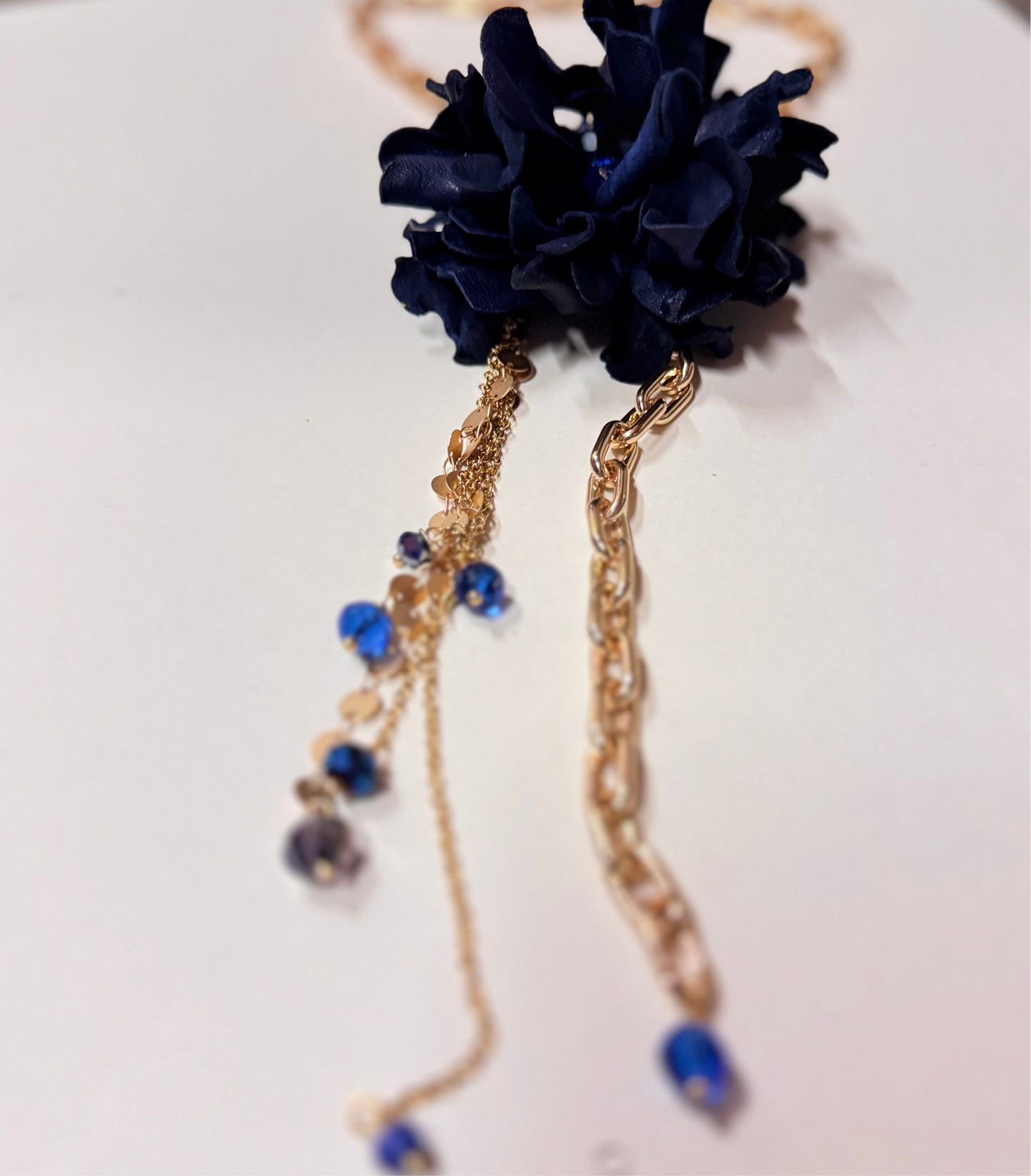 Collana Fiore in pelle