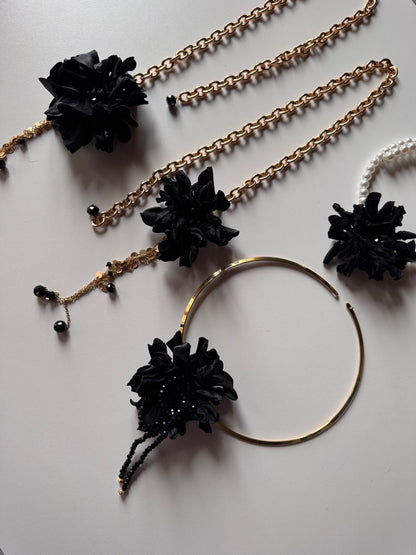 Collana Fiore in pelle