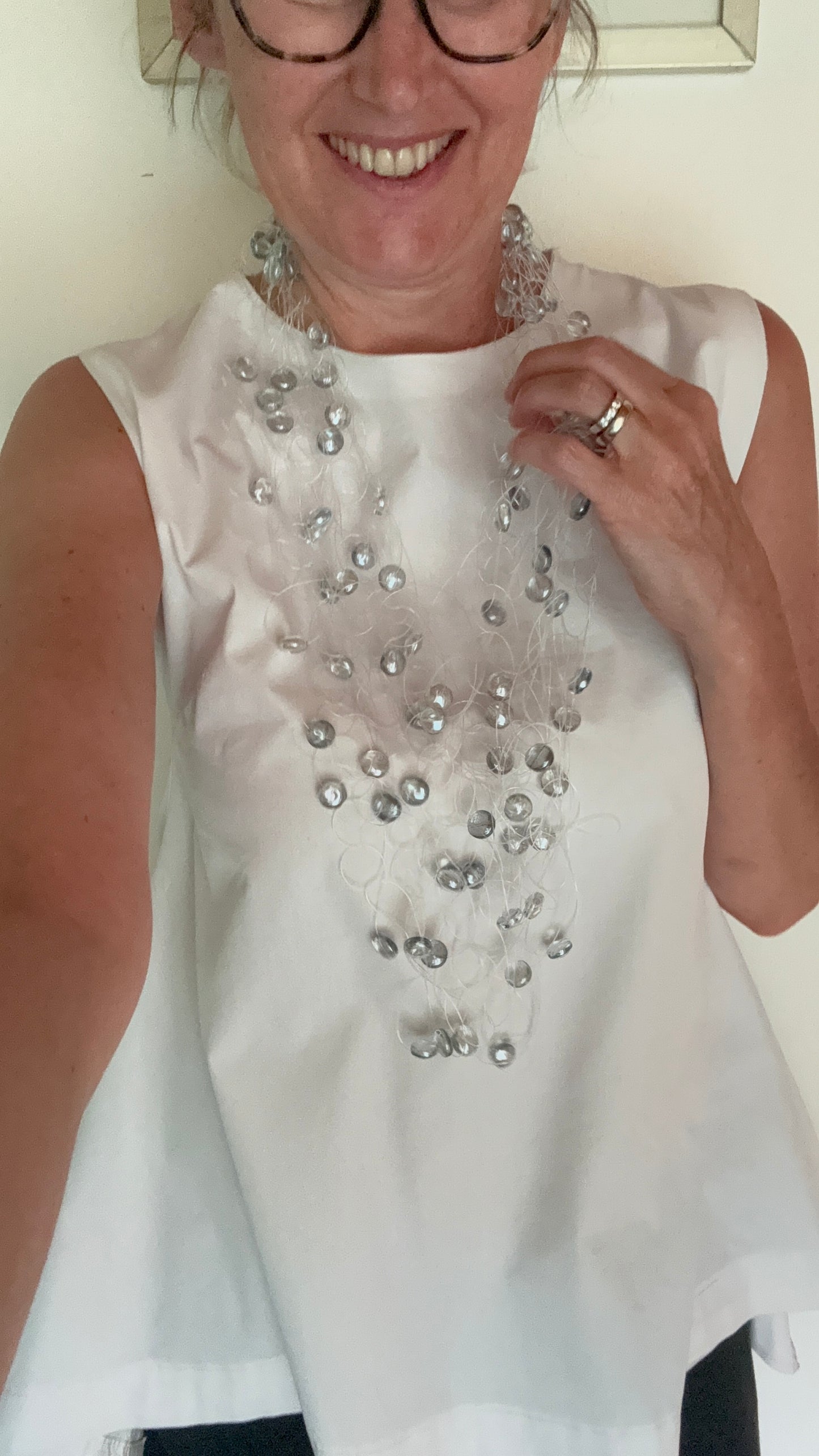 Collana Nube maxi cristalli lisci