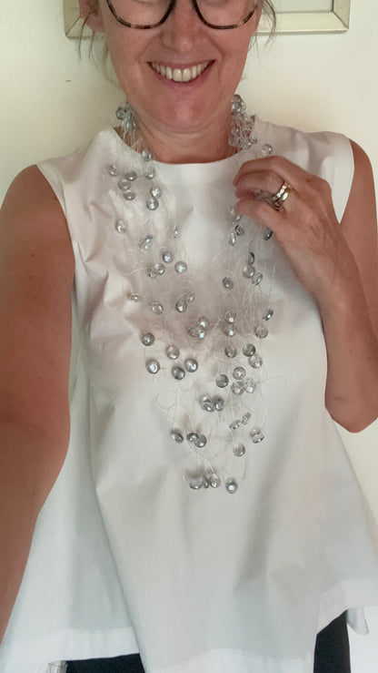 Collana Nube maxi cristalli lisci