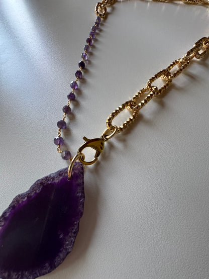 Collana catena e Agata