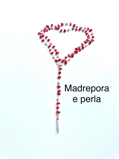 Collana a Rosario Rossa