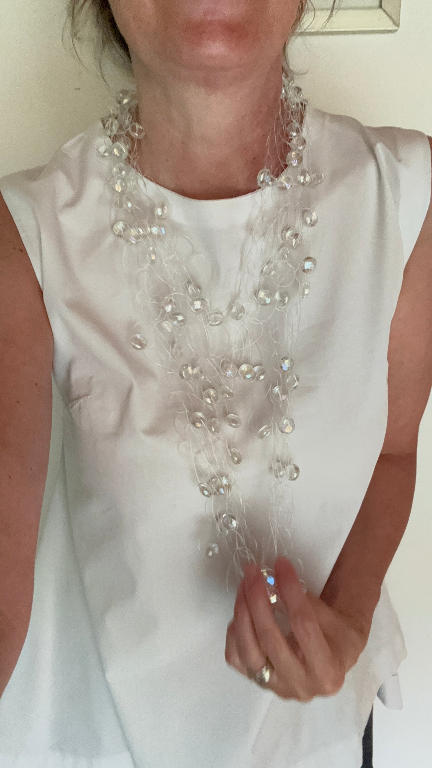 Collana Nube maxi cristalli lisci