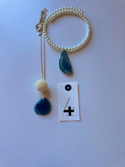 Combo Collana corta con perle + collana lunga