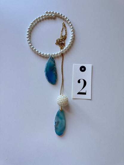Combo Collana corta con perle + collana lunga
