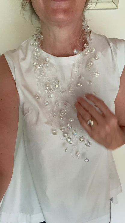 Collana Nube maxi cristalli lisci