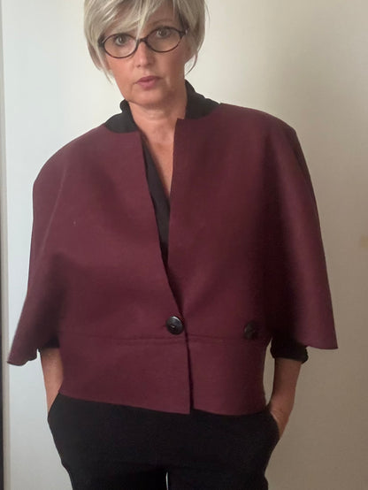 Mantellina in lana cotta