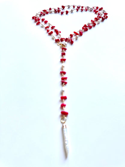 Collana a Rosario Rossa