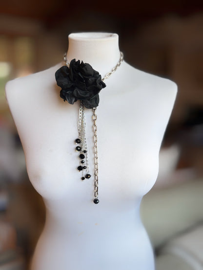 Collana Fiore in pelle