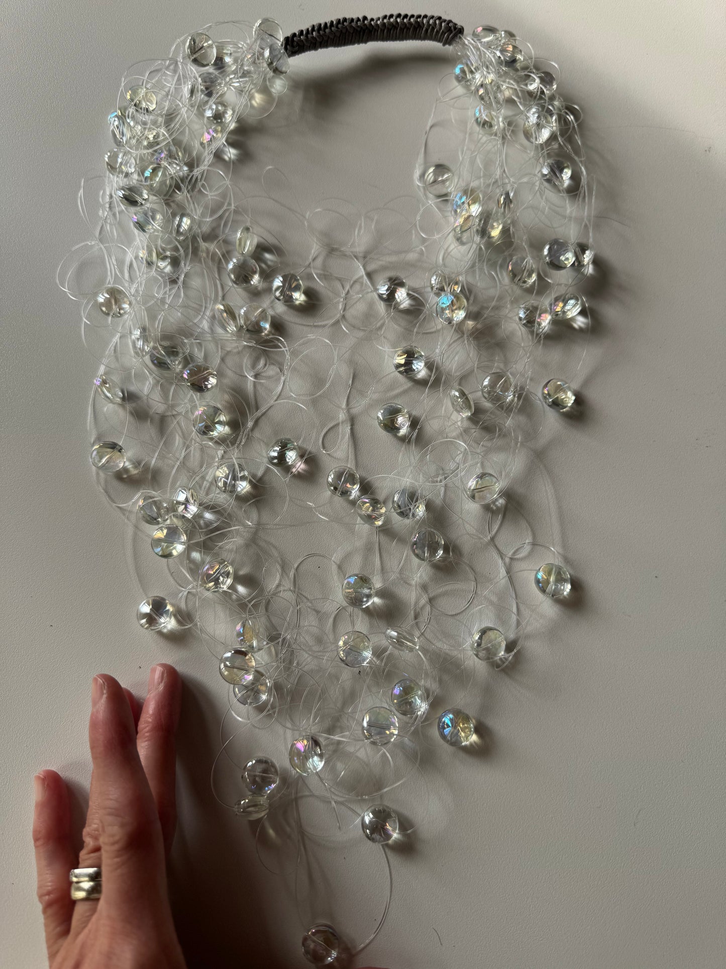 Collana Nube maxi cristalli lisci