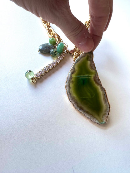 Collana catena e Agata
