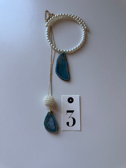 Combo Collana corta con perle + collana lunga