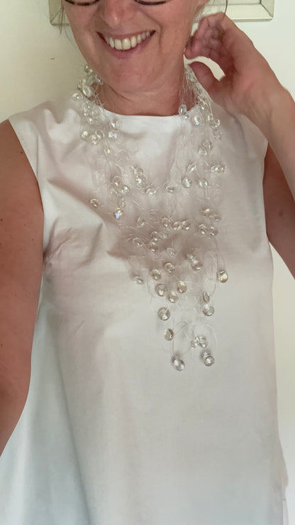 Collana Nube maxi cristalli lisci
