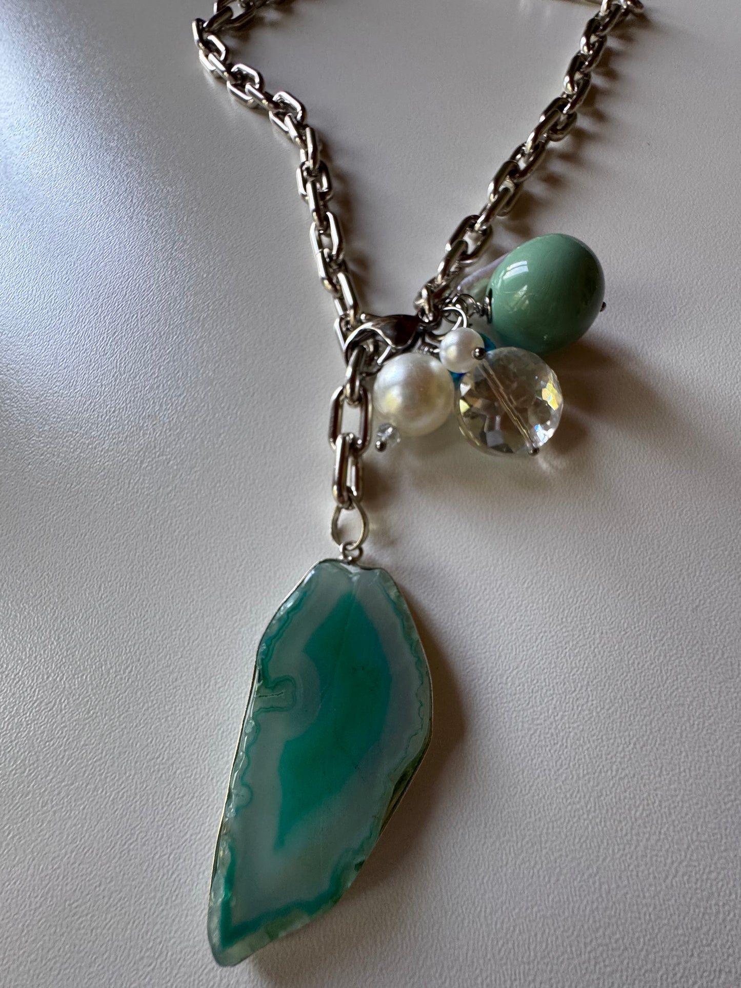 Collana catena e Agata