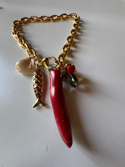 Collana catena e Agata