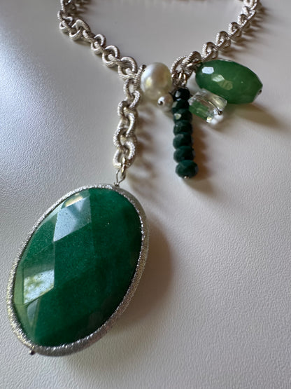 Collana catena e Agata