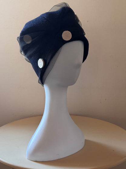 Cappello cloche pois